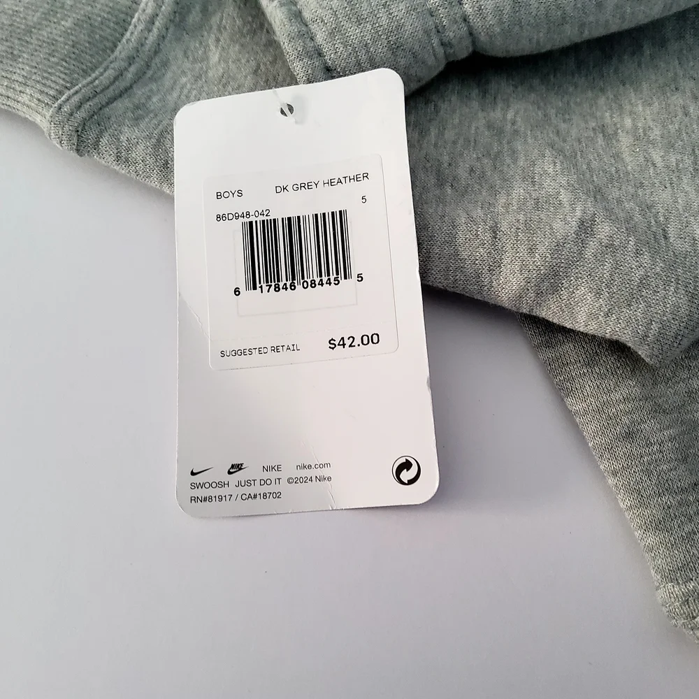 Nike Gray Sweatpants Relaxed Fit with Tapered Cuffs - Picture 2 of 6